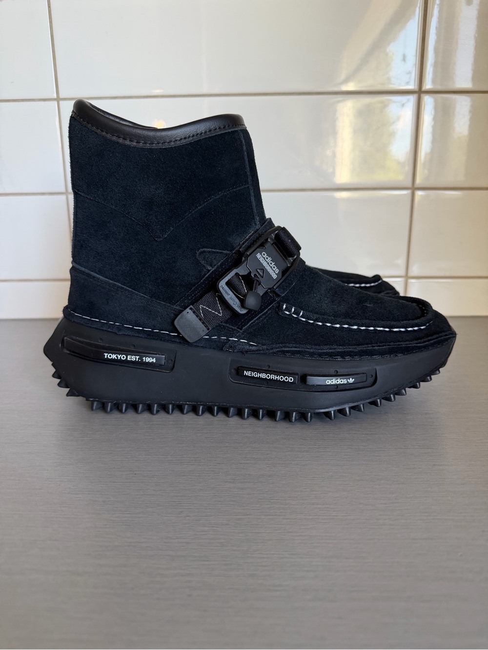 adidas Neighborhood NMD S1 Black Suede High-Top Winter Boots